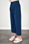 Women's Indigo Short Palazzo Poplin Trousers - 6