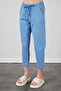 Women's Blue (6813) Wide Leg Garment Stitched Gabardine Trousers - 5