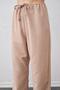 Women's Stone Waist Tied Lace-up Linen Trousers - 4
