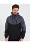 Zippered Hooded Double Color Rain
