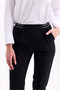 Waist Detailed Elastic High Waist Narrow Leg Ankle Length Women's Fabric Trousers 3333 - 6