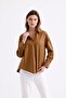 Milky Brown 96% Cotton Flexible Poplin Women's Shirt 1163 - 5