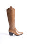 Women's Special Western Design Pointed Toe Thick Heeled Zippered Croco Boots