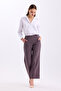 Mink Back Elastic High Waist Wide Leg Palazzo Women's Comfortable Fabric Trousers 2345