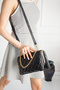 Resi Black Plain Women's Hand and Shoulder Bag 18X27 Size - 2