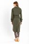100% Cotton Gabardine Long (110cm) Lined Belted Women's Trench Coat 1111 - 4