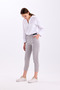 Waist Detailed Elastic High Waist Narrow Leg Ankle Length Women's Fabric Trousers 3333 - 4