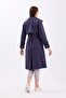 100% Cotton Gabardine Long (110cm) Lined Belted Women's Trench Coat 1111 - 6
