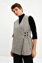 Brown Wool Lined Vest - 6