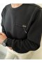 Three Yarn 0 Collar with Pocket Zip Fleece Inside Sweatshirt