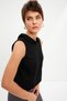 Black Button Detailed Lined Blouse - 4