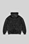 Washed Thrasher Flam Printed Oversize Unisex Smoked Hoodie - 6