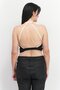 Women Halter Neck Sleeveless Cropped Top, Black - 3