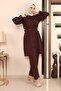 Pearl Detailed Suit Brown 19130 - 4