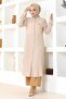 Arma Detailed Buttoned Suit Beige 19194 - 3