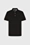 Men's Black Slim Fit Narrow Cut Polo Neck 100% Cotton Short Sleeve T-Shirt - 4