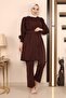 Pearl Detailed Suit Brown 19130 - 3