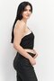 Women Halter Neck Sleeveless Cropped Top, Black - 4