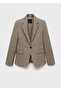 Micro Houndstooth Patterned Blazer Jacket - 3