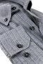 Men's Metallic Gray Long Sleeve Large Size Wide Cut Pocket Shirt - 2