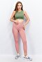 Women Textured Leggings, Mauve Pink - 2
