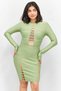 Women Cut Out Details Mini Party Dress, Sage Green