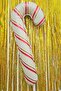 Retro Beige Candy Cane Foil Balloon Gold Red Striped Beige Candy Cane Christmas Balloon