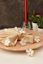 Flower 6-Piece Gold Luxury Napkin Ring, White Enameled Napkin Ring - 4