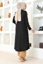 Arma Detailed Buttoned Suit Black 19194 - 4
