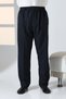 Men's Relaxed Fit Elastic Waist Pocketed Hajj and Umrah Fabric Shalwar Trousers - Navy Blue (Krk) - 4