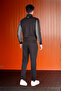 Men's Anthracite Seasonal Tracksuit Set Cotton 2 Thread Fabric Zippered Pockets Sports Suit - 4