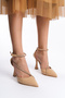 Elegant Stiletto Nude Leather with Stone Band. Attention. Buy Original Product from the Seller - 6