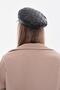 Chained Pu Leather Quilted Black Cap Hat - 7