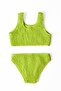 Girl's Green Gipe Detailed Bikini Set