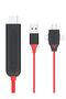 كابل نقل شاشة تلفزيون HDMI - متوافق مع Type-C+Lightning+Micro