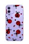 Transparent Silicone Case with Ladybug Pattern Compatible with iPhone 12 & iPhone 12 Pro Gn30