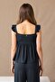Anthracite Women's Elegant Strap Blouse - 2
