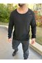 Sweater Natural Knitted Cotton Crew Neck Non-Pilling Ripped Detailed Laser Cut Knitwear Sweater - 7