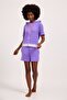 Purple Women's Sweatshirt - Hooded, Zippered, and Short Sleeve Towel - 4