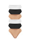 6 Pack Women's Cotton Plain Bikini Slip Panties