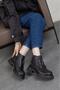 D24Kb 1990 Black Genuine Leather Women's Boots
