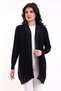 Gweru Women's Combed Cotton Italian Raglan Straight Skirt Long Sleeve Knitted Jacquard Stretchy Cardigan & Hijab Cardigan - Black - 3