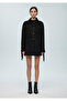 Tassel Detailed Oversize Black Shirt Oversize / Wide Cut 1211053 -900 - 3