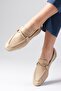 Fiona Genuine Leather Tan Women's Blunt Toe Loafer Shoes - 4