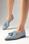 Brianna Genuine Suede Blue Women's Loafer Casual Flat Shoes - 4
