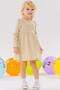 Girls Long Sleeve Dress with Pockets Floral Print 1.5-5 Years Old, Cream