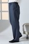 Men's Relaxed Fit Elastic Waist Pocket Hajj and Umrah Fabric Shalwar Trousers - Blue (Isr) - 5