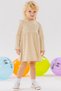 Girls Long Sleeve Dress with Pockets Floral Print 1.5-5 Years Old, Cream - 3