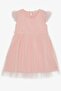 Girl's Dress Glitter Tulle Ruffle 3-7 Years, Salmon