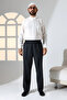 Men's Relaxed Fit Elastic Waist Pocketed Hajj and Umrah Fabric Shalwar Trousers - Anthracite (İsr) - 2
